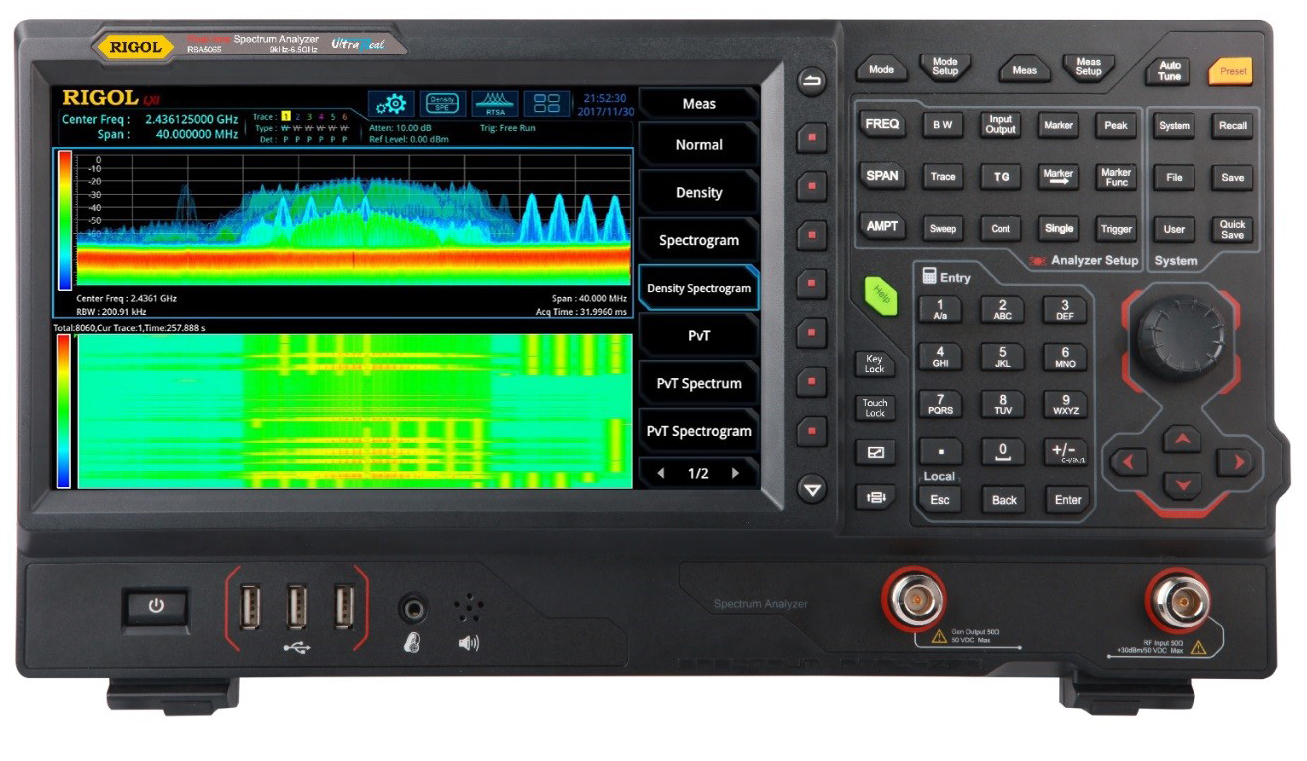 RIGOL RSA5000 – новая серия анализаторов спектра реального времени
