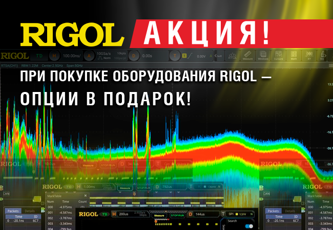 Опции в подарок при покупке оборудования RIGOL до 31.12.2025