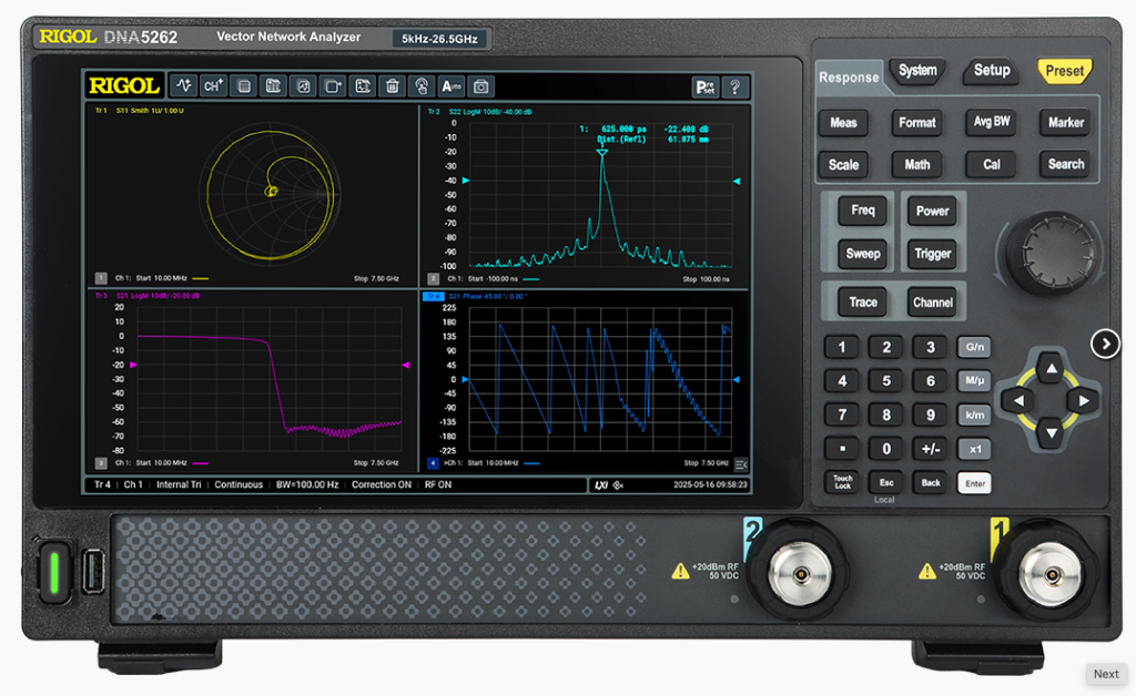 Векторный анализатор цепей от 5 кГц до 26,5 ГГц, 2 порта