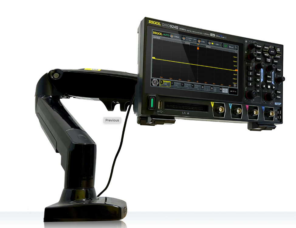 Цифровой осциллограф, 4 кан., 125 МГц, 12 бит, 1,25 Гвыб/с (1 кан.), 50 Мточек (1 кан.), 1 млн. осц/с