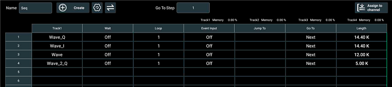 DG70000-SEQ - опция создания сценариев последовательностей сигналов и управления ими