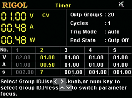 RIGOL TIMER-DP700 - программная опция установки однополярного переменного выходного напряжения и тока