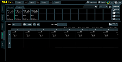 DG70000-SEQ - опция создания сценариев последовательностей сигналов и управления ими