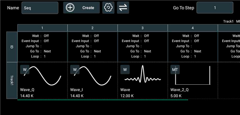 DG70000-SEQ - опция создания сценариев последовательностей сигналов и управления ими