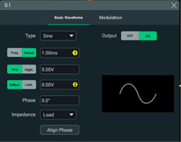 MHO2000-AWG - двухканальный генератор сигналов произвольной формы в осциллографах MHO2000