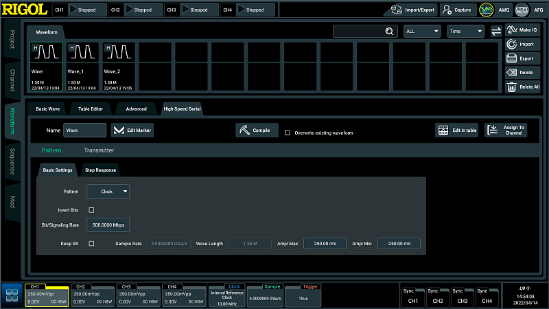 DG70000-PJ - опция высокоскоростных последовательных сигналов