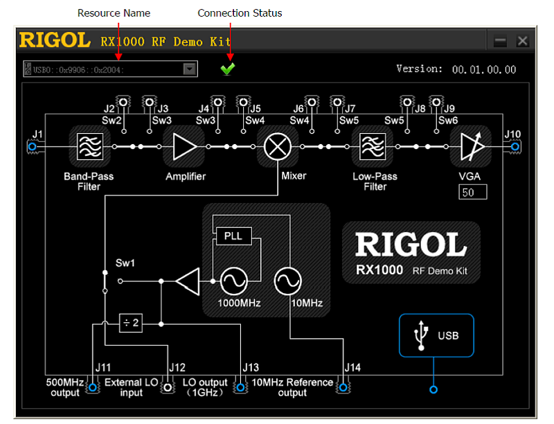 RIGOL RX1000 - имитатор приемника