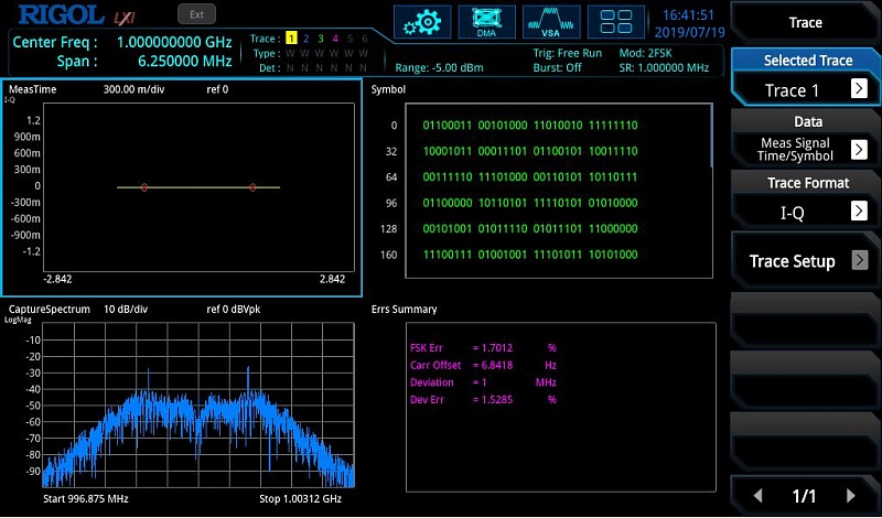 Rigol RSA3000E-ASK/FSK-демодуляция и анализ векторных сигналов
